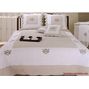Couvre lit Boutis brodé coeur 230x250 PEACELAND D
