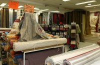 Le rayon voilages rideaux et tissu d'ameublement